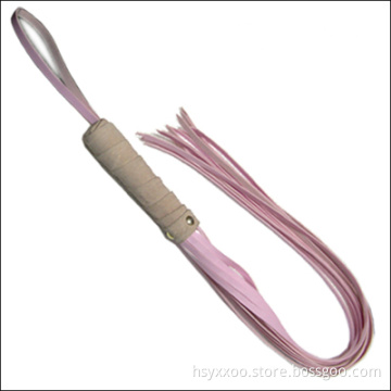 Pink PVC or Leather Whip with Black handle Lash Strap Sex Toys Couple Game Flog toy touch soft stronger